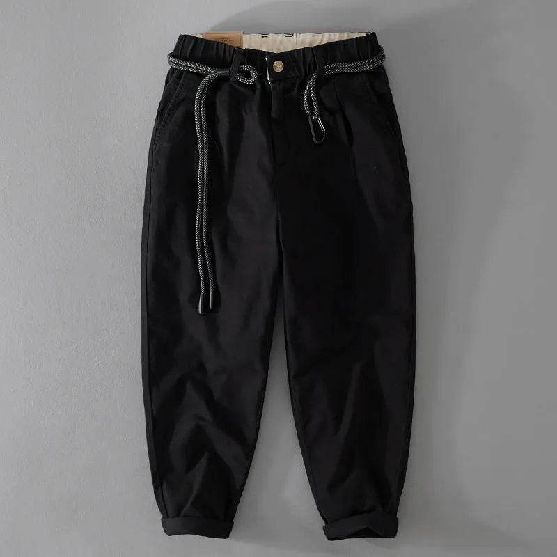 Men's Mid waist Loose Casual Chinos Pant trouser
