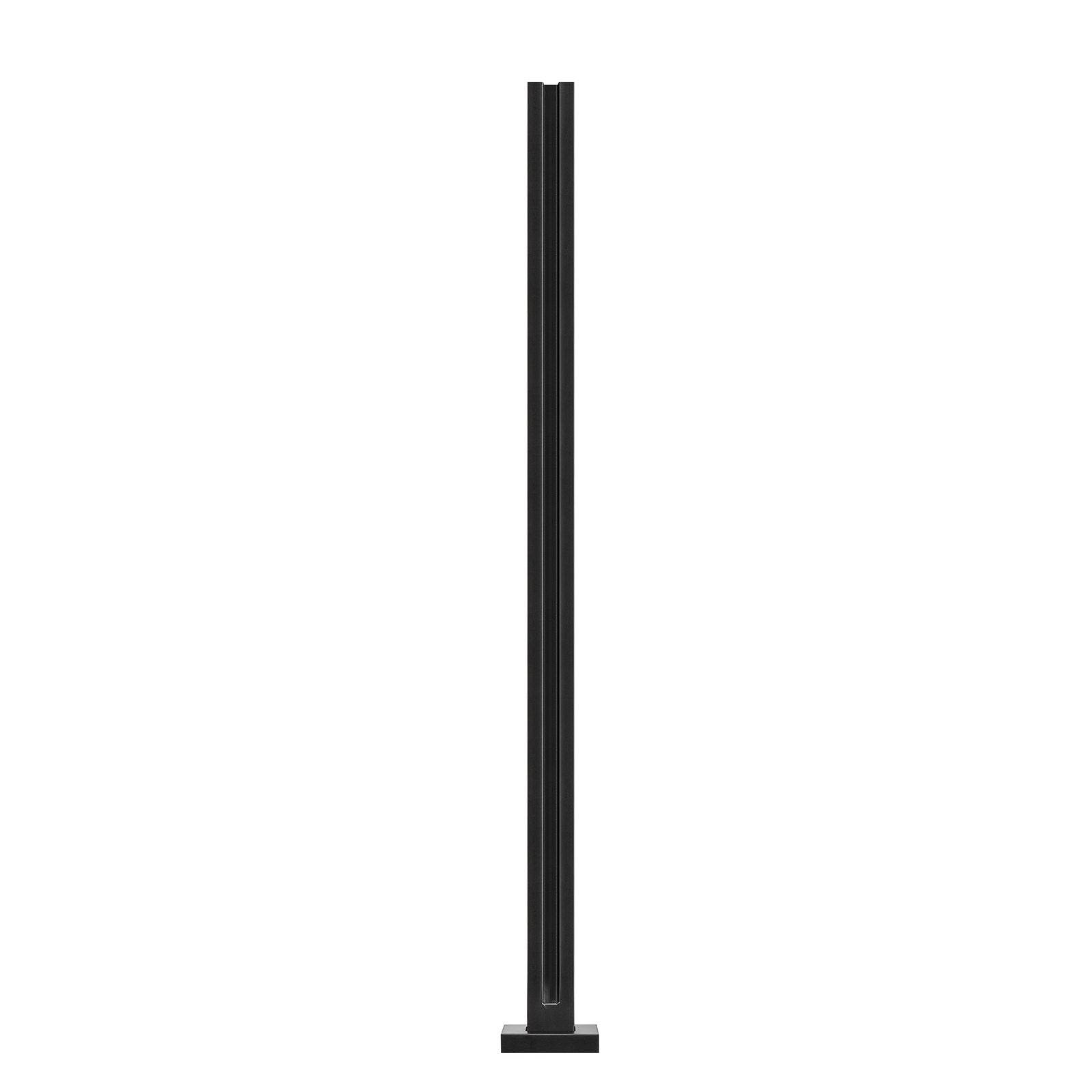 Thickness Tempered Glass, 304 Stainless Steel Glass Mounting Clamp, Glass Shelf Bracket For Balcony, Garden, Deck, Stair, Black
