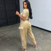 2pcs Fashion Velvet Athleisure Outfit set sweatsuit women
