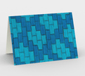 Set of 3 Blank Greeting Cards | 5 x 7 | Blue Bricks