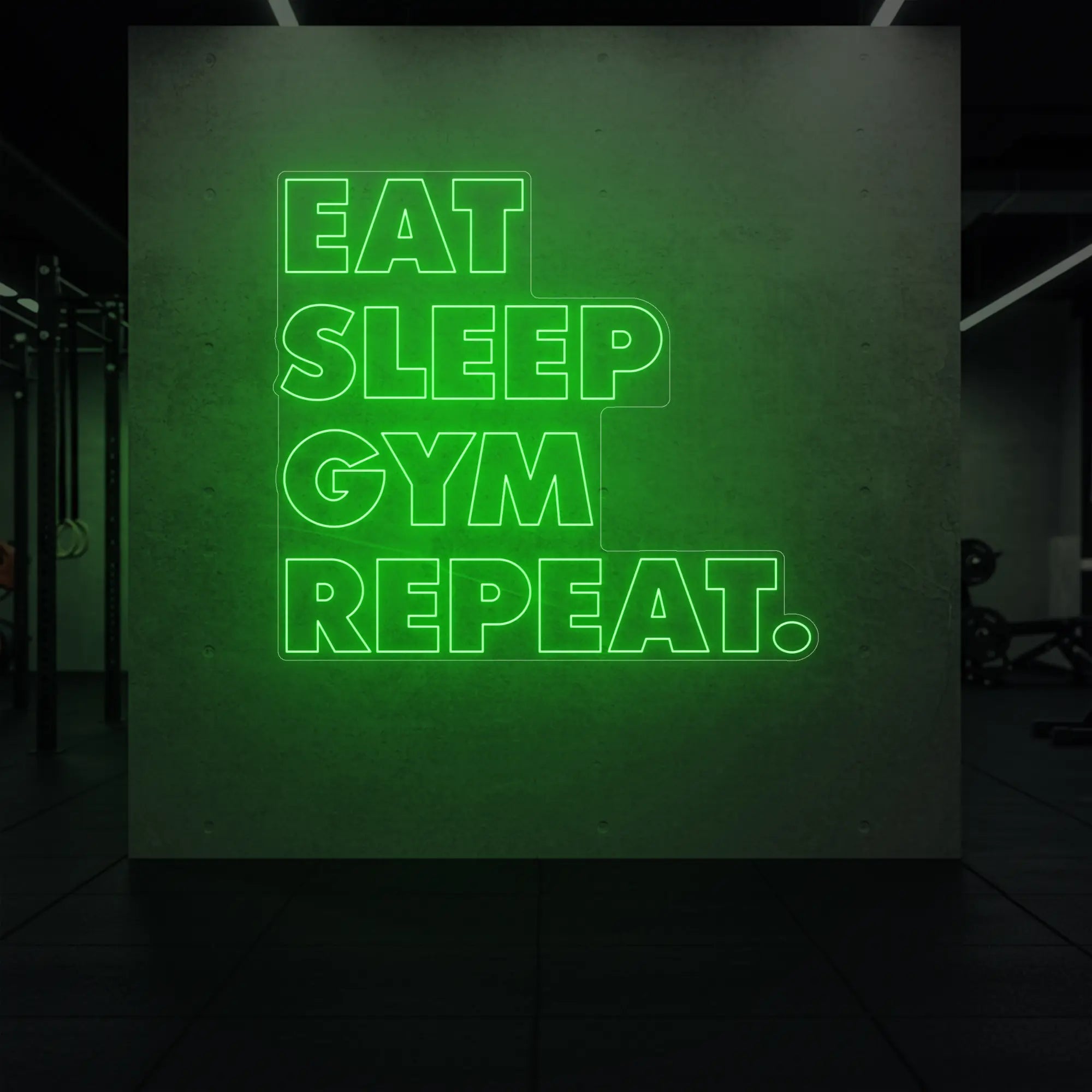 EAT SLEEP GYM REPEAT Neon Sign