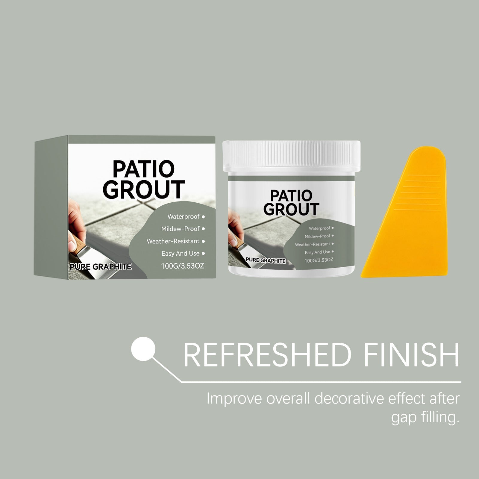 Dark Gray Tile Grout — Waterproof Bathroom & Kitchen Floor Gap Repair Sealer (100g Kit)