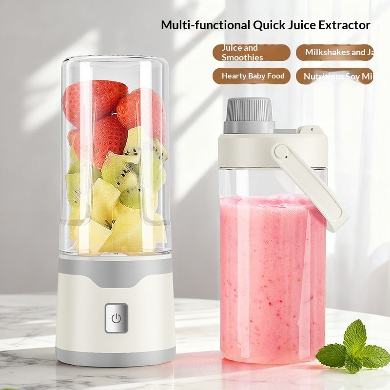 Rechargeable Electric Juicer Cup – Portable USB Blender with 6-Blade & Double Cup | 500ML