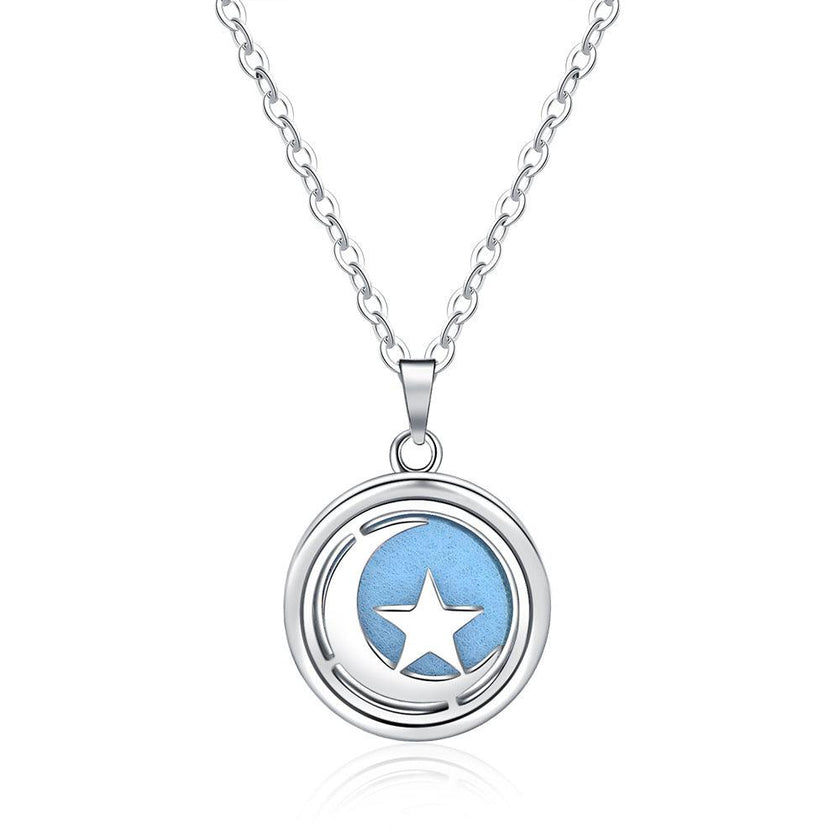 Open Round Hollow Perfume Box Necklace