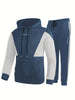 Casual Classic Plaid  Long Sleeve Sweatshirt Hoodie set Suit men