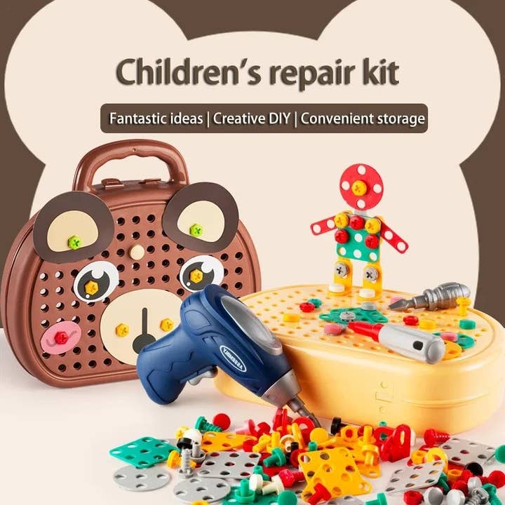 VIGOR - Play Toolbox Bear with Drill
