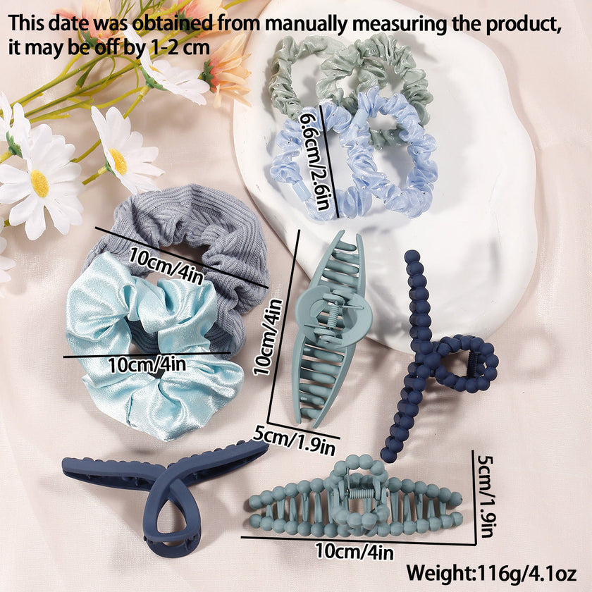 Coffee Series Hair Barrette Combination Set – Plastic Resin Hair Clips for Women