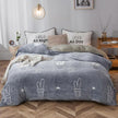 Plush Thick Snowflake Duvet Cover Single Piece Flannel
