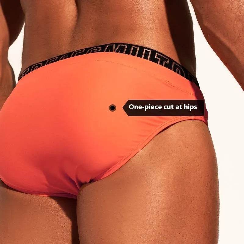 Nylon Triangle Low Waist Swimming Brief Trunks underwear men