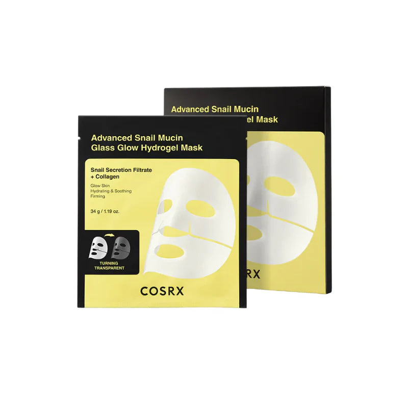 COSRX Advanced Snail Mucin Glass Glow Hydrogel Mask 35g - 1 BOX 3 PCS