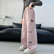 Women's Casual Loose Wide Leg sweatpant  – Y2K Streetwear Trousers in Pink, Yellow & Grey
