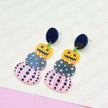 Halloween Day Ornament Colorful Ghost Eyes Funny Acrylic Earrings For Women