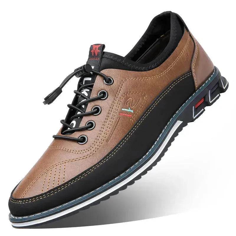 Men's Genuine Leather Casual Comfort Dress Shoes – Waterproof Non-Slip Buckle Strap EU 38–53