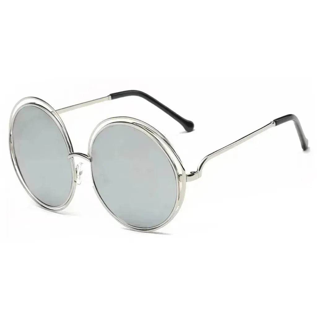 Large Frame Round Frame Unisex Sun Glasses True Film Ink Mirror Flat Light Mirror