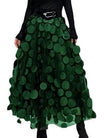 Women's Retro fashion Line  Midi Maxi Prairie Skirt