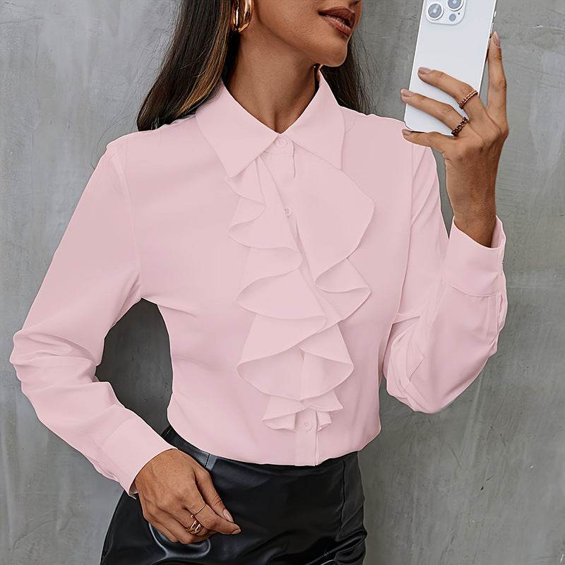 New Long Sleeve Business Work Office  Chiffon Blouse Shirt Women