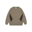 Retro plain Round Neck Pullover Sweater top For Men