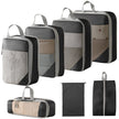 Travel Compression Packing Cubes Set – Mesh Storage Bags for Luggage