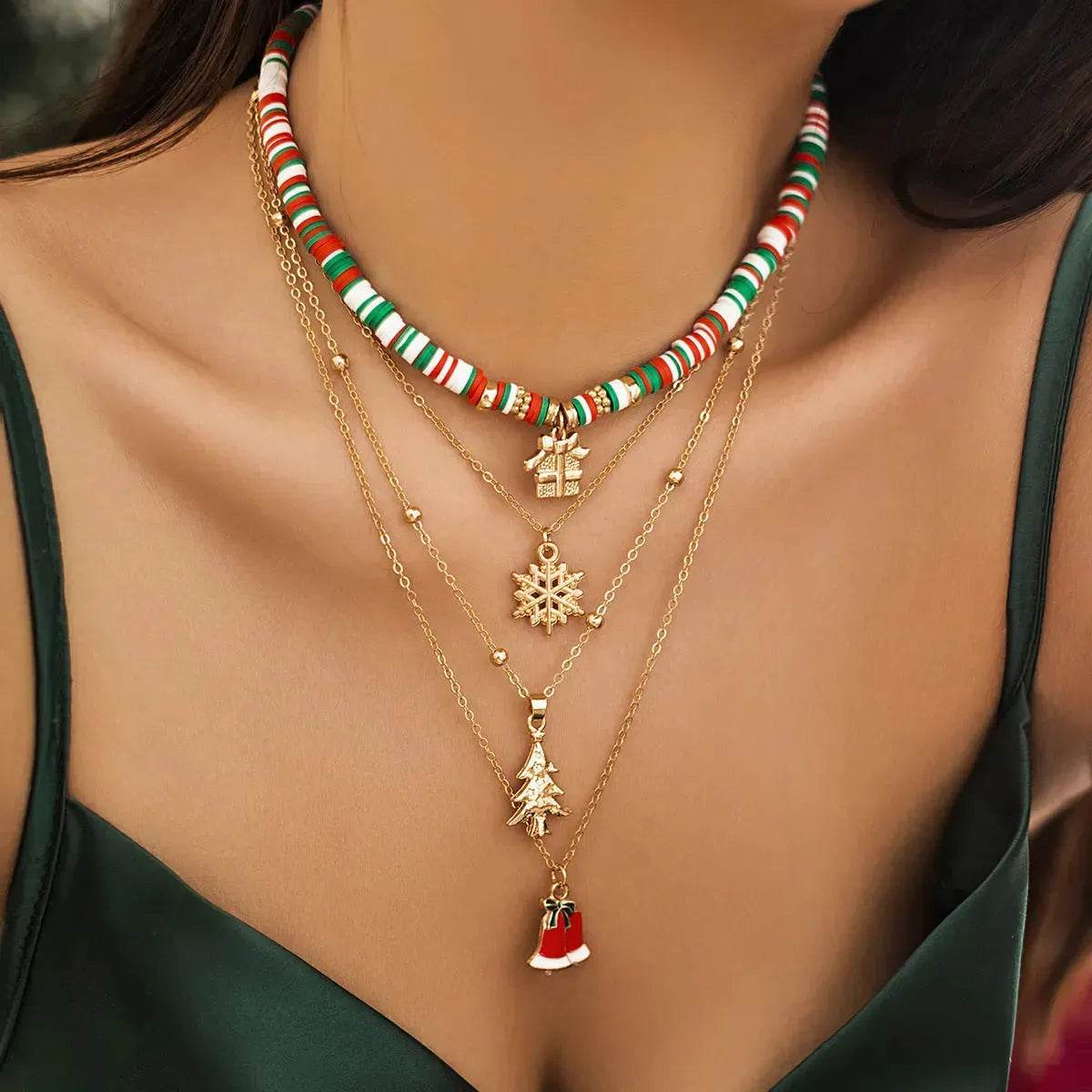 Christmas Beaded Necklace for women