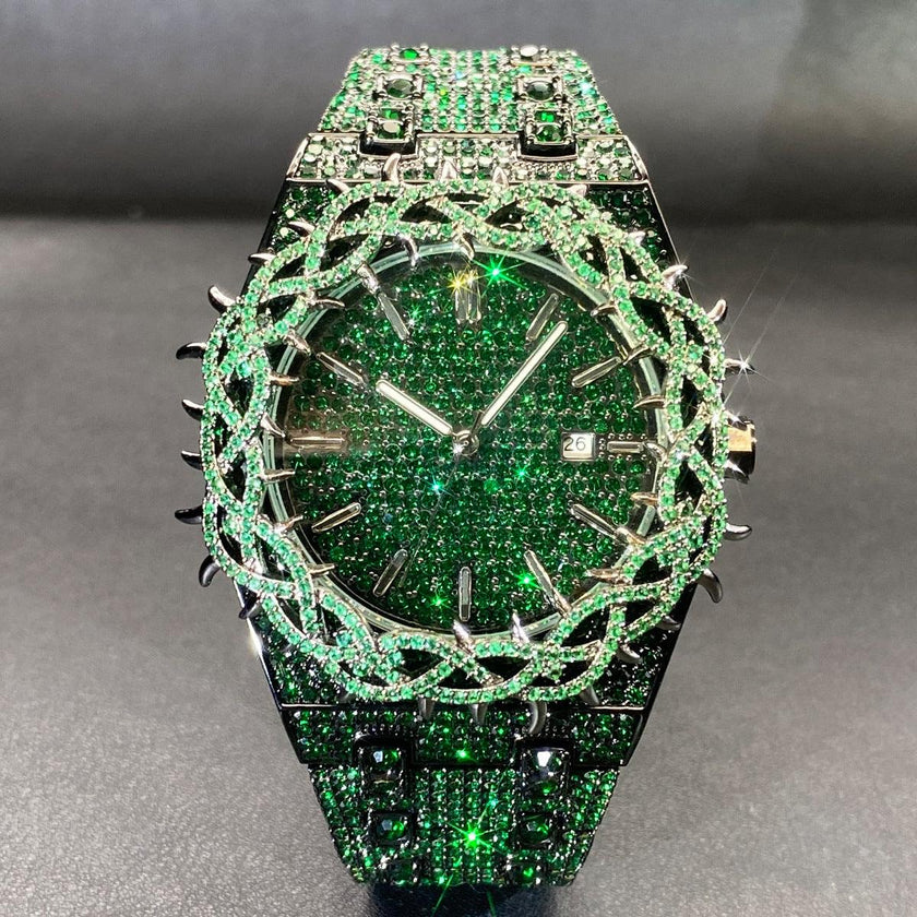 Women's Hip-Hop Iced Out Quartz Watch, Full Zircon Diamond Dial Canada