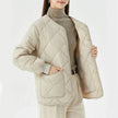 Quilted Padded Coat Winter Jacket With Pockets Lightweight Outerwear For Women's Clothing