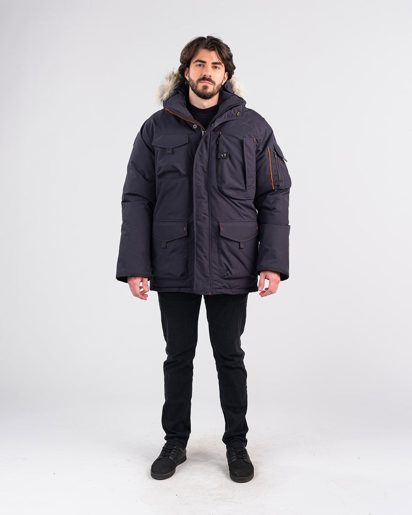 Outdoor Survival Canada Men's Kanti -40 Down Parka, Cold Lake Blue, Medium - ON DISPLAY
