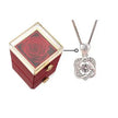 Fashion Acrylic Rotating  Valentine  Rose Jewelry gift  Box