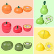 Fun Little Toys - 11 Pcs Wooden Pretend-Play Fruit Cutting Set for Kid Toys
