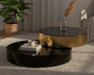 Eclipse Gold and Black Layered Coffee Table