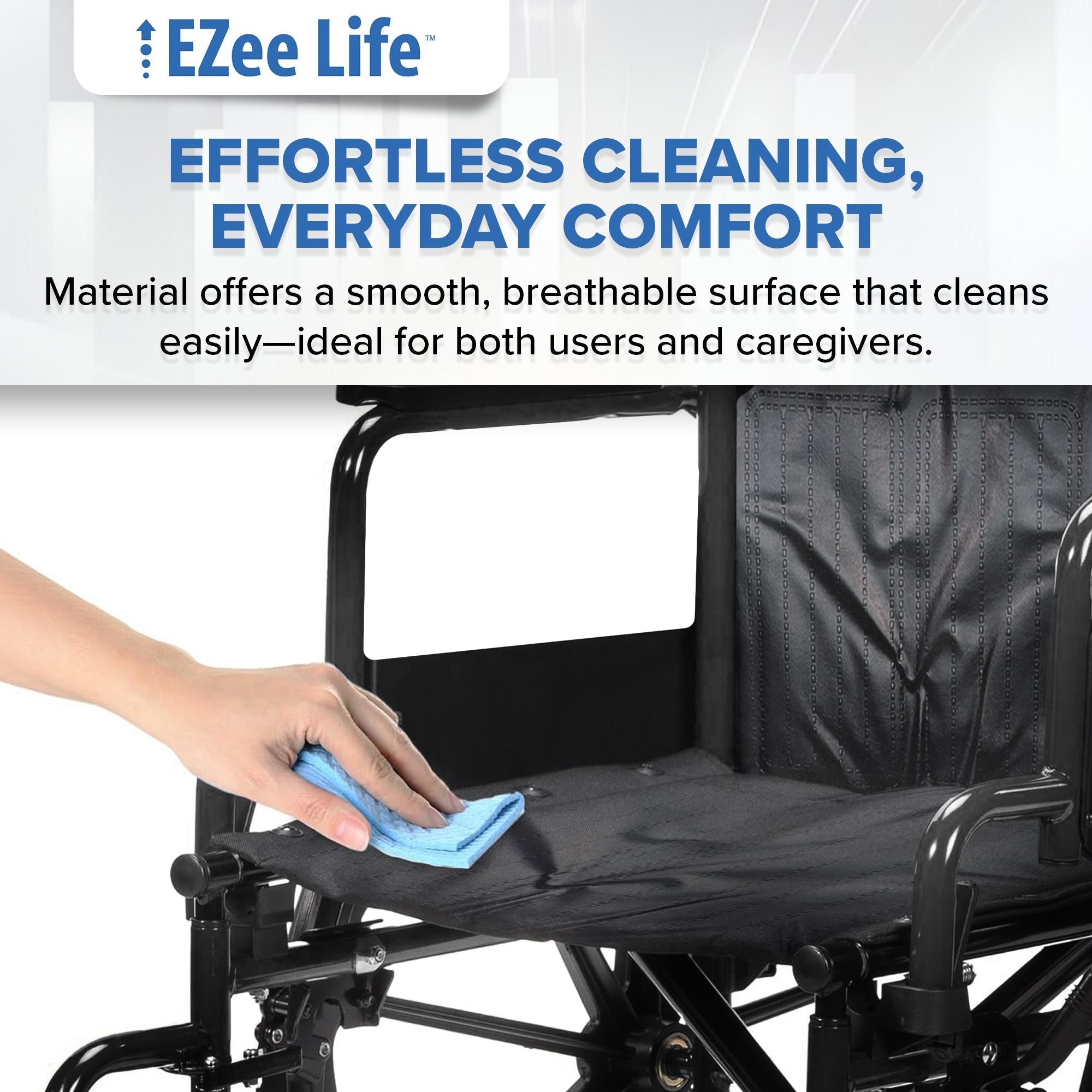Economy Wheelchair 16″ or 18″ CH1090 | EZee Life Steel Frame | Buy in Canada