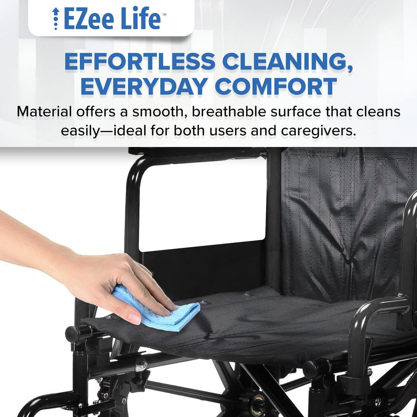 Economy Wheelchair 16″ or 18″ CH1090 | EZee Life Steel Frame | Buy in Canada