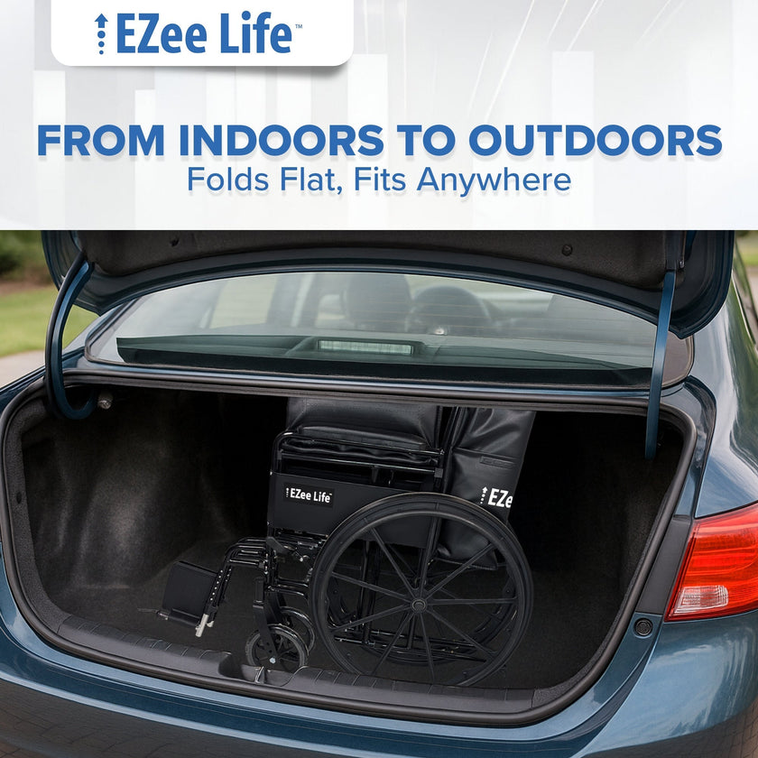 Economy Wheelchair 16″ or 18″ CH1090 | EZee Life Steel Frame | Buy in Canada