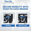 Economy Wheelchair 16″ or 18″ CH1090 | EZee Life Steel Frame | Buy in Canada
