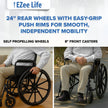 Economy Wheelchair 16″ or 18″ CH1090 | EZee Life Steel Frame | Buy in Canada