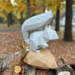 DIY Squirrel 3D LUX Paper model Origami Kit, 3D Papercraft activity