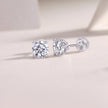 Flowing Charm 1-Carat Moissanite Stud Earrings – Platinum 925 Silver | GRA Certified