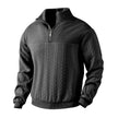 Casual Autumn Winter Half Zip Stand Collar Pullover Sweater top  Men