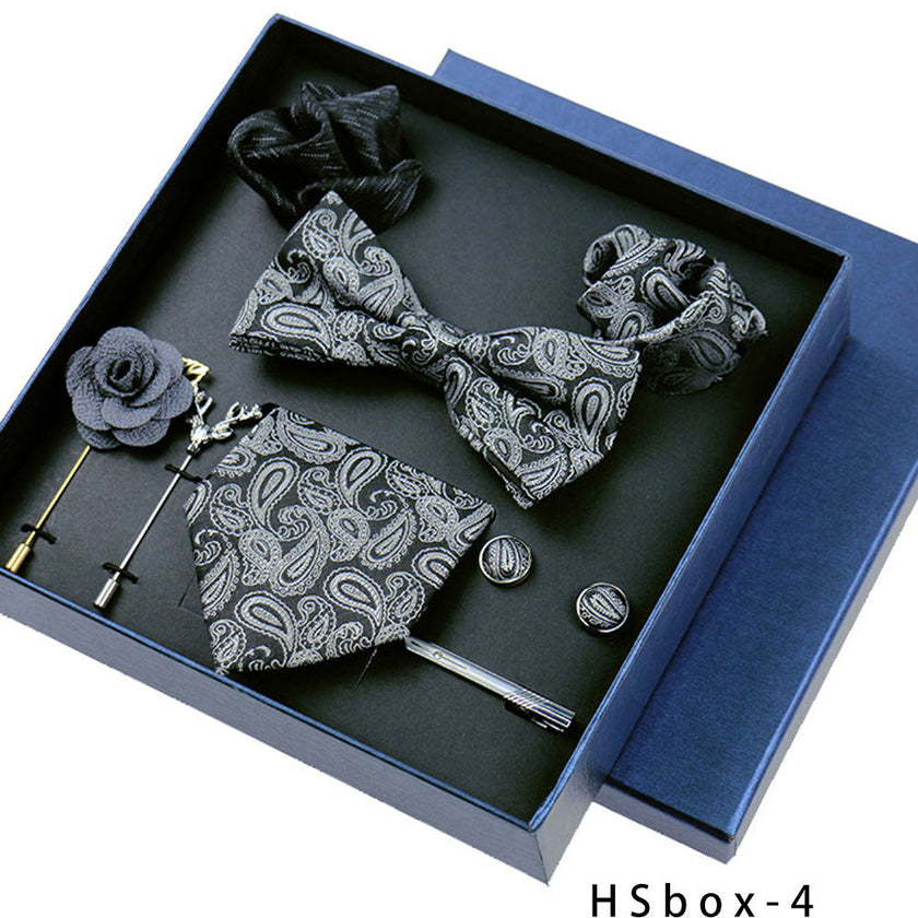 8-Piece Men's Formal Wear Gift Box Set – Bow Tie, Pocket Square, Cufflinks & Tie Clip | Canada & USA