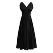Women's Summer French Seaside Vacation Waist-tight Temperament Midi Skater Dress