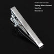 Men's Silver Electroplated Tie Clip – 25 Line Pattern Styles, 5cm Flat Head Business Tie Bar | Canada & USA