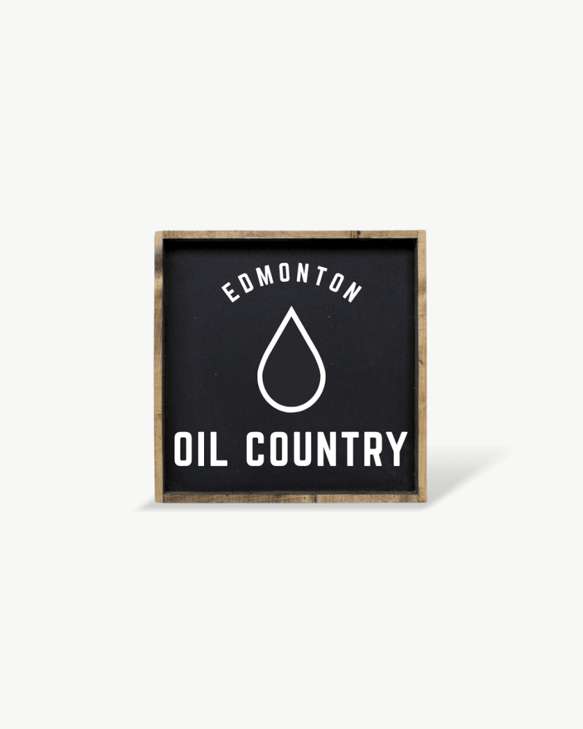 Edmonton Oil Country Wood Sign – Edmonton Hockey-Inspired Wall Art