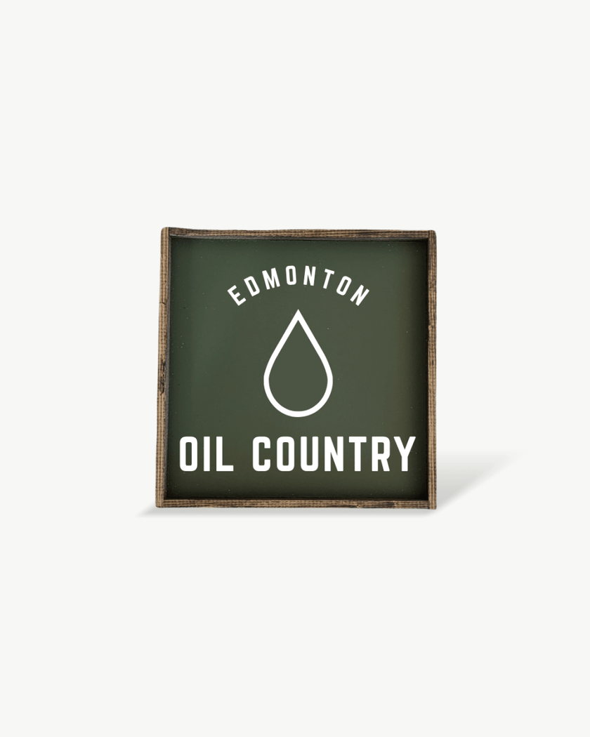 Edmonton Oil Country Wood Sign – Edmonton Hockey-Inspired Wall Art