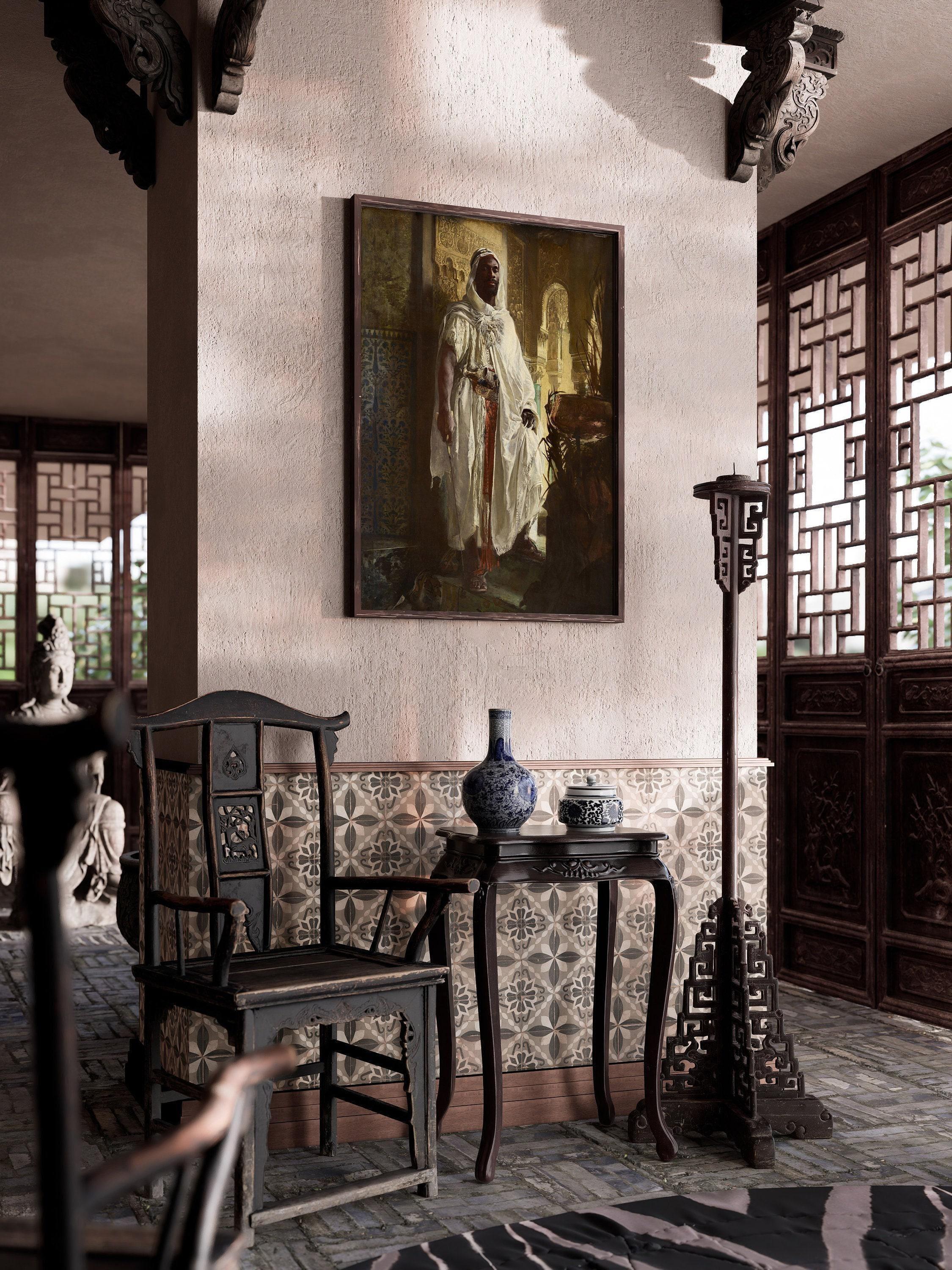 Eduard Charlemont - The Moorish Chief | Famous Orientalist Art (available handframed or unframed)
