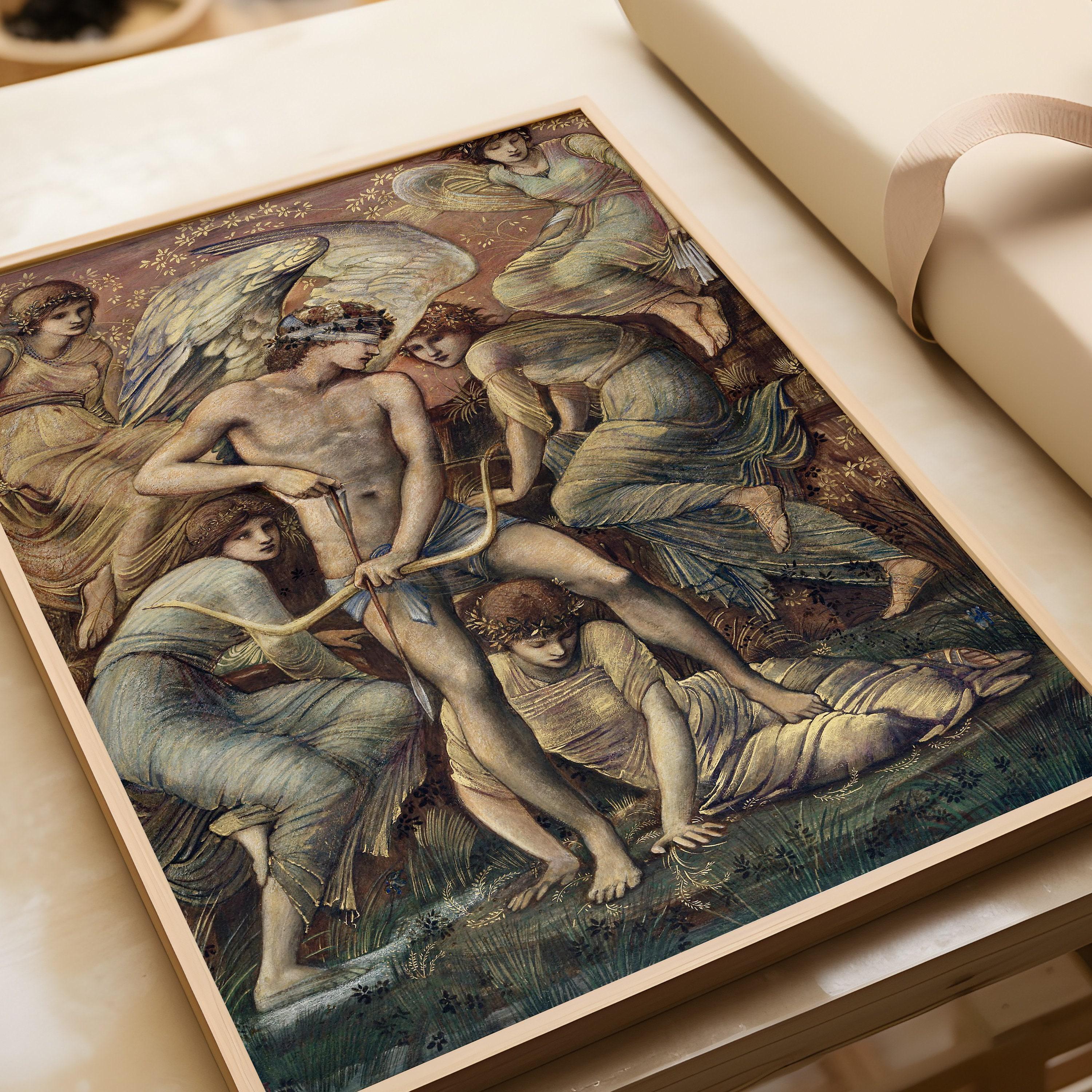 Edward Burne-Jones - Cupid's Hunting Grounds | Famous Mythology Classic Art (available handframed or unframed)