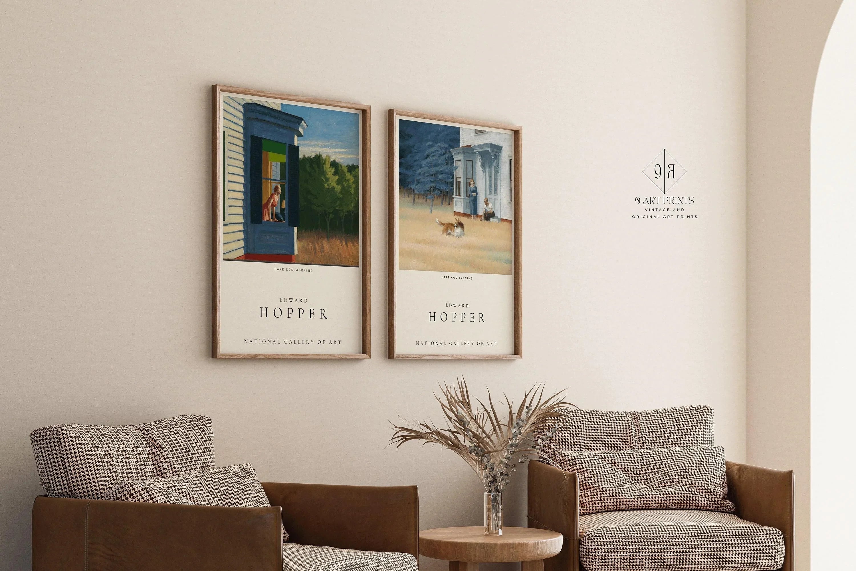 Edward Hopper Exhibition Poster Set: Cape Cod Morning and Evening