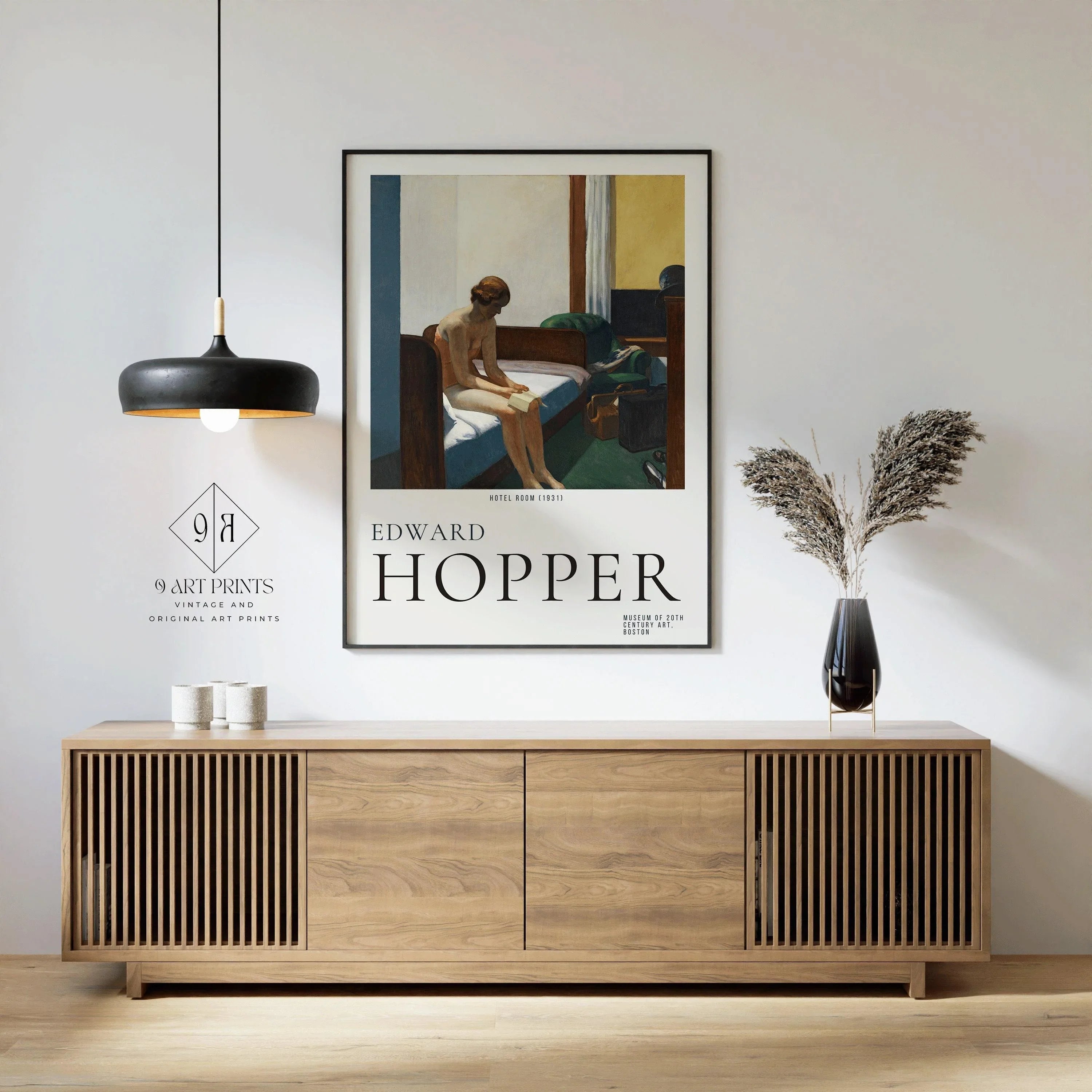 Edward Hopper - HOTEL ROOM | Famous Art (available handframed or unframed)