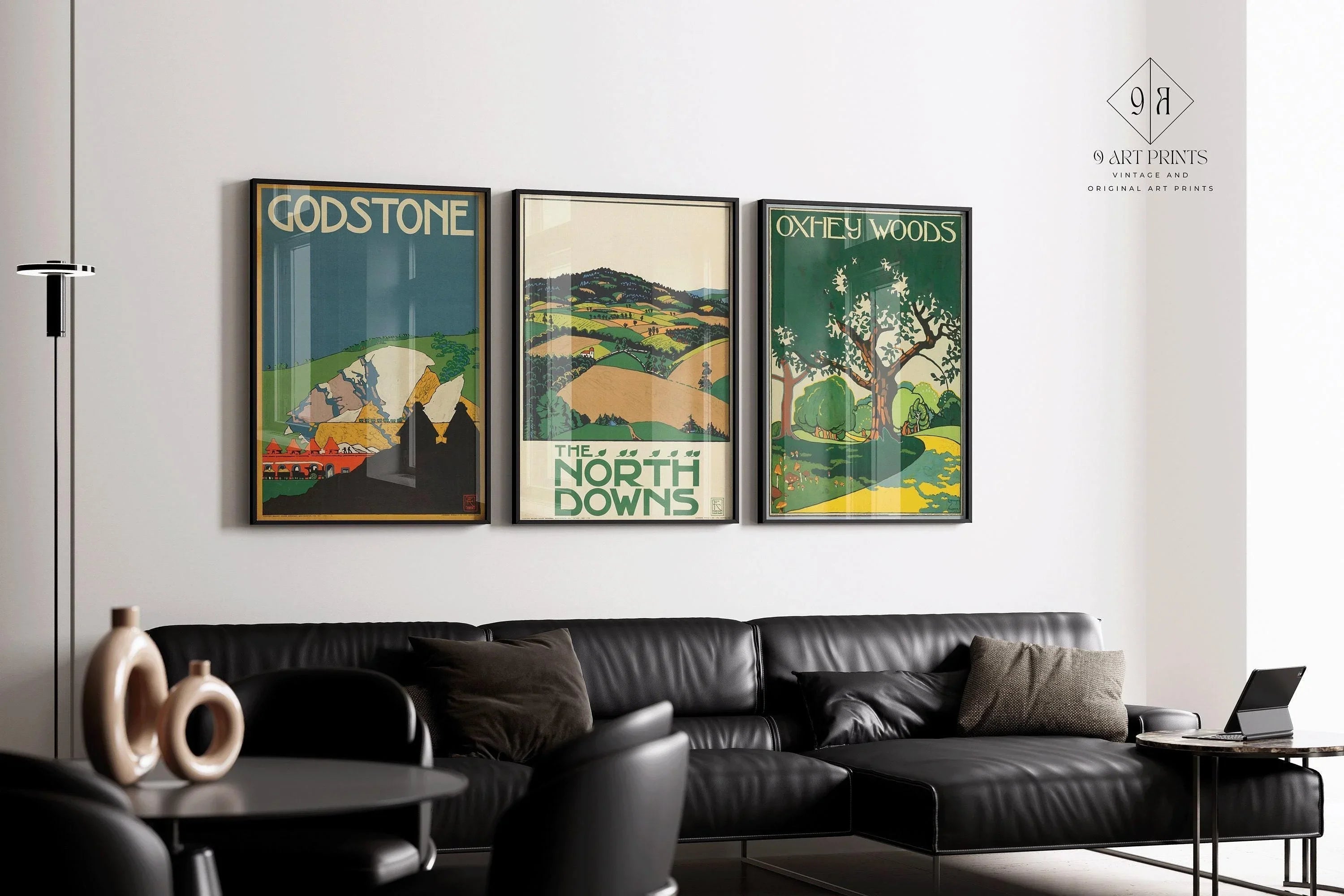 Edward McKnight Kauffer - STATEMENT TRIO London Underground | Vintage Poster Art (Available Frame or unframed)