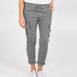 Casual Cargo Pants With Pockets Solid Color Drawstring Waist Pencil Trousers For Women