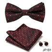 Men's Jacquard Bow Tie Set – Bow Tie, Pocket Square & Cufflinks | 36 Colors | Canada & USA