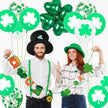 St. Patrick's Day Balloon Party Decoration Kit – 32-Piece Clover & Lucky Balloon Set